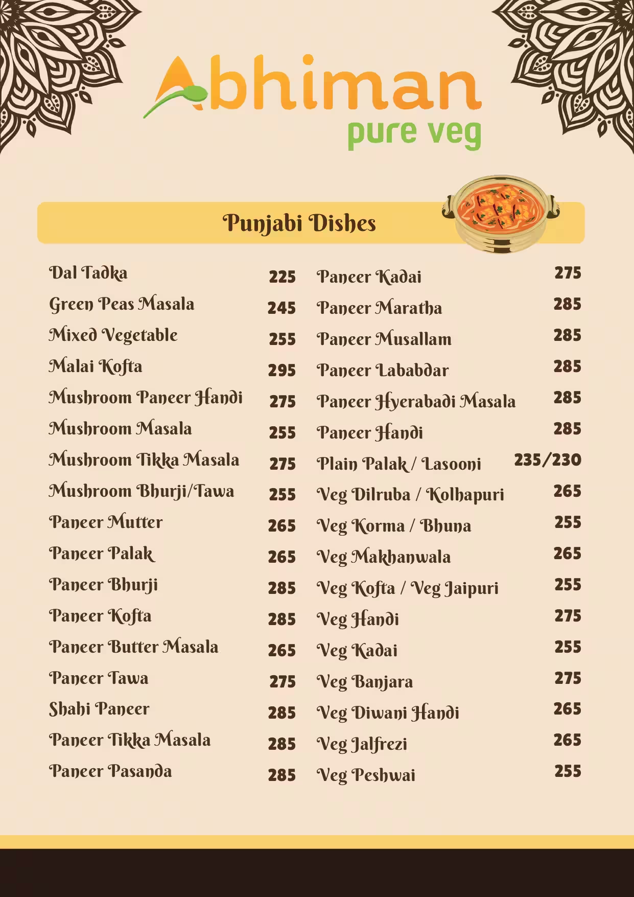 Menu Page 1